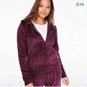 Victoria's Secret Velvet Full-Zip Hoodie